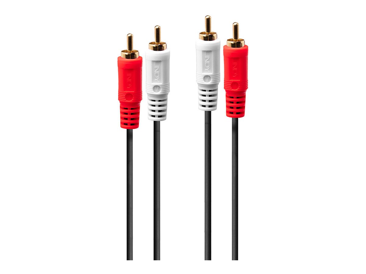 Lindy 35662 Audio-Kabel 3 m 2 x RCA Schwarz, Rot, Weiß