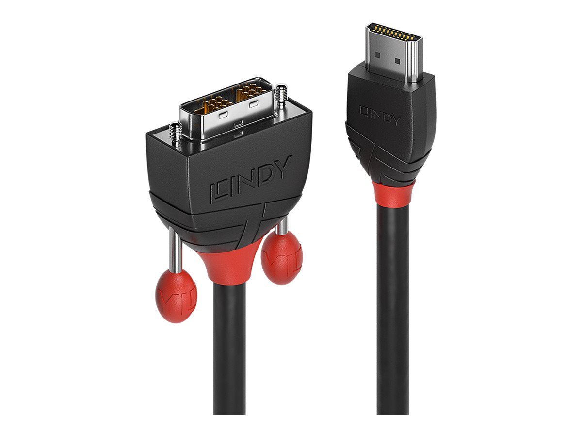 LINDY 3m HDMI/DVI-D Kabel Black Line