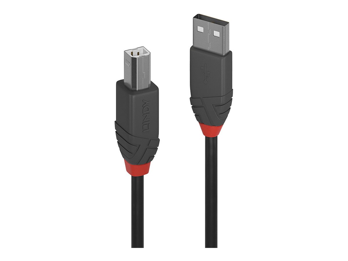 LINDY 7,5m USB 2.0 Typ A/B Kabel Anthra