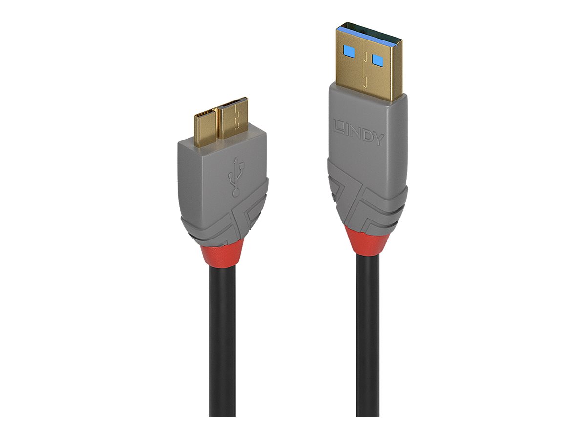 LINDY 1m USB 3.0 A/Micro-B Anthra Line