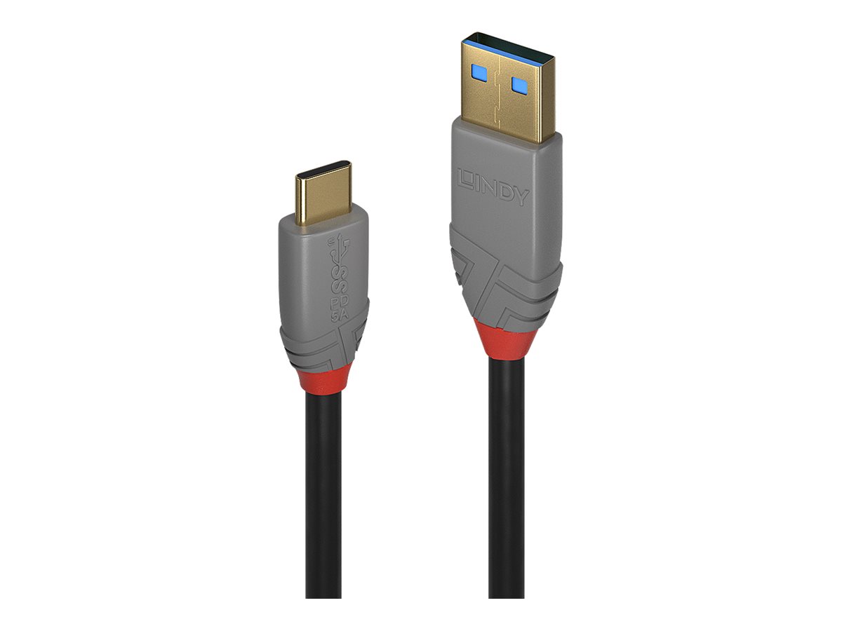 LINDY 1m USB 3.1 C/A 5A PD Anthra Line