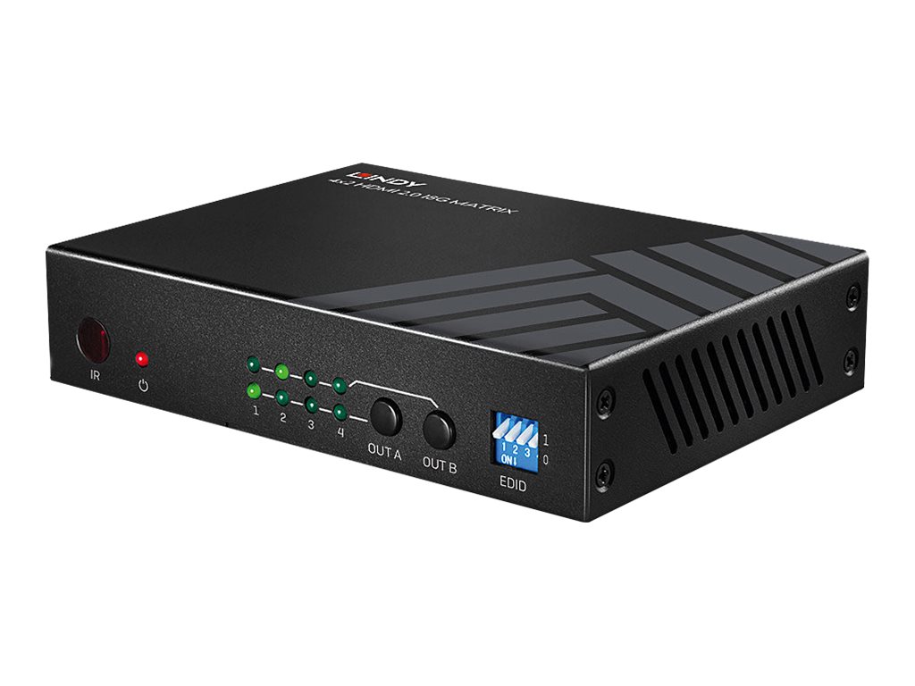 LINDY 4x2 HDMI 2.0 18G Matrix Switch