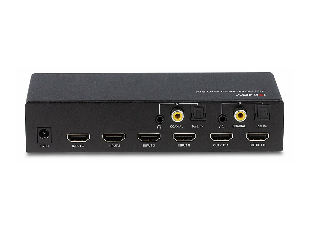 LINDY 4x2 HDMI 2.0 18G Matrix Switch
