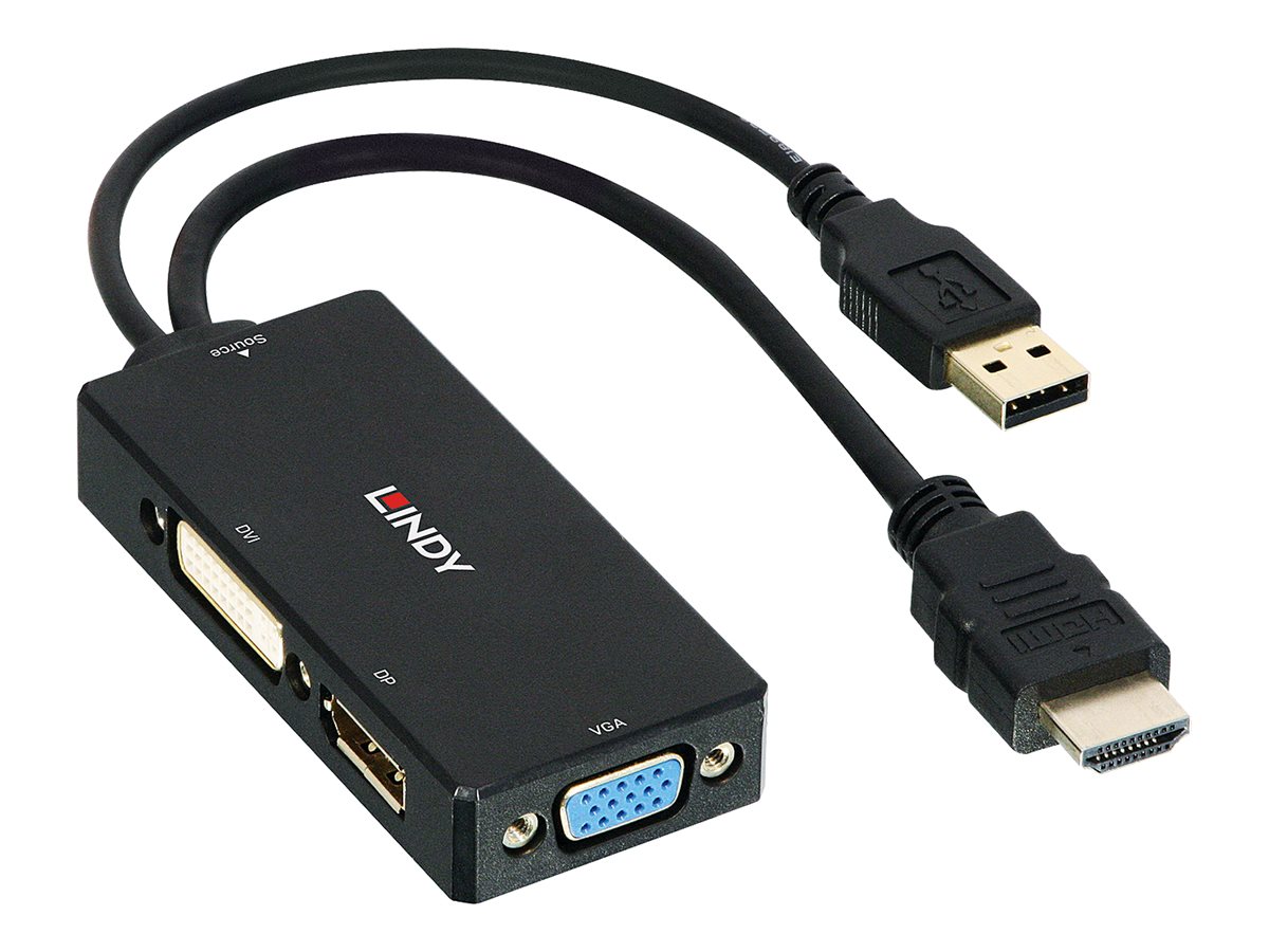 LINDY Konverter HDMI an DP/DVI/VGA Multi