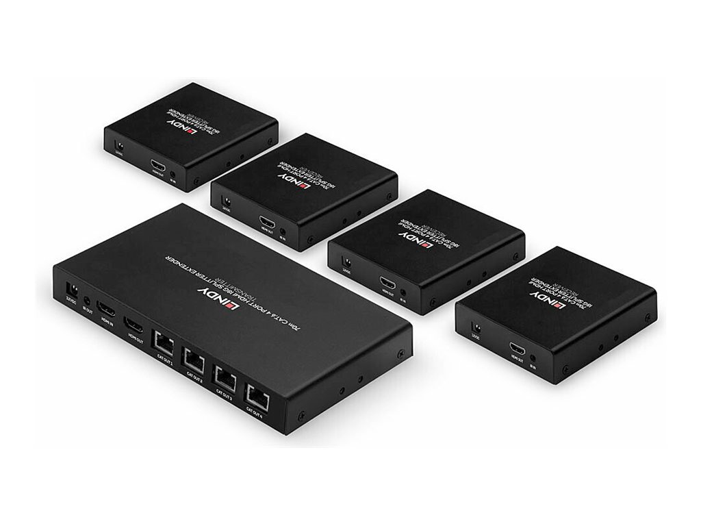 Lindy 38262 Audio-/Video-Leistungsverstärker AV-Sender & -Empfänger Schwarz