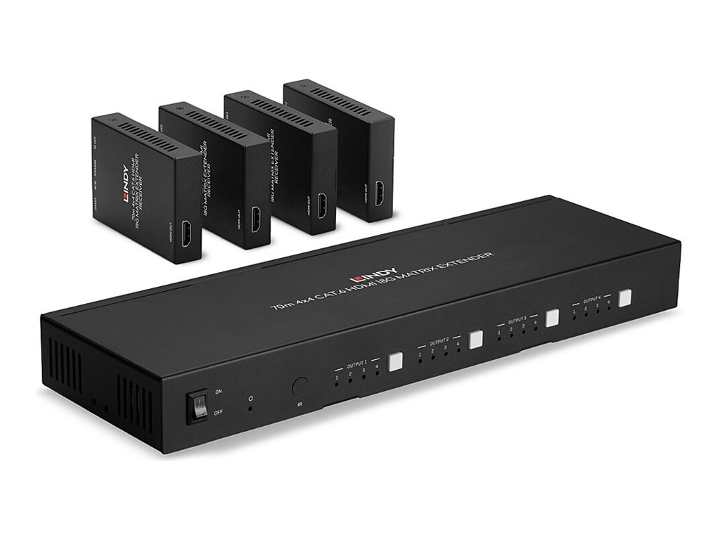 LINDY 70m Cat.6 4x4 HDMI 18G Matrix