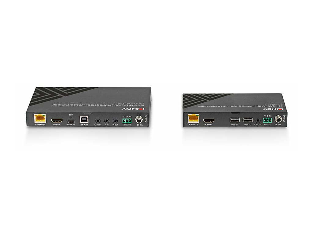 LINDY 70m Cat.6A TypeC & HDMI HDBaseT 3.0 KVM Extender