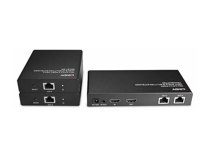 LINDY 70m 2 Port Cat.6 HDMI 4K60 Splitter Extender