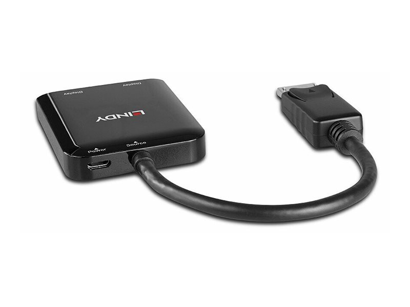 Lindy 38430 Schnittstellen-Hub DisplayPort 21600 Mbit/s Schwarz