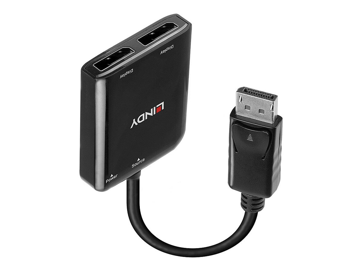Lindy 38430 Schnittstellen-Hub DisplayPort 21600 Mbit/s Schwarz