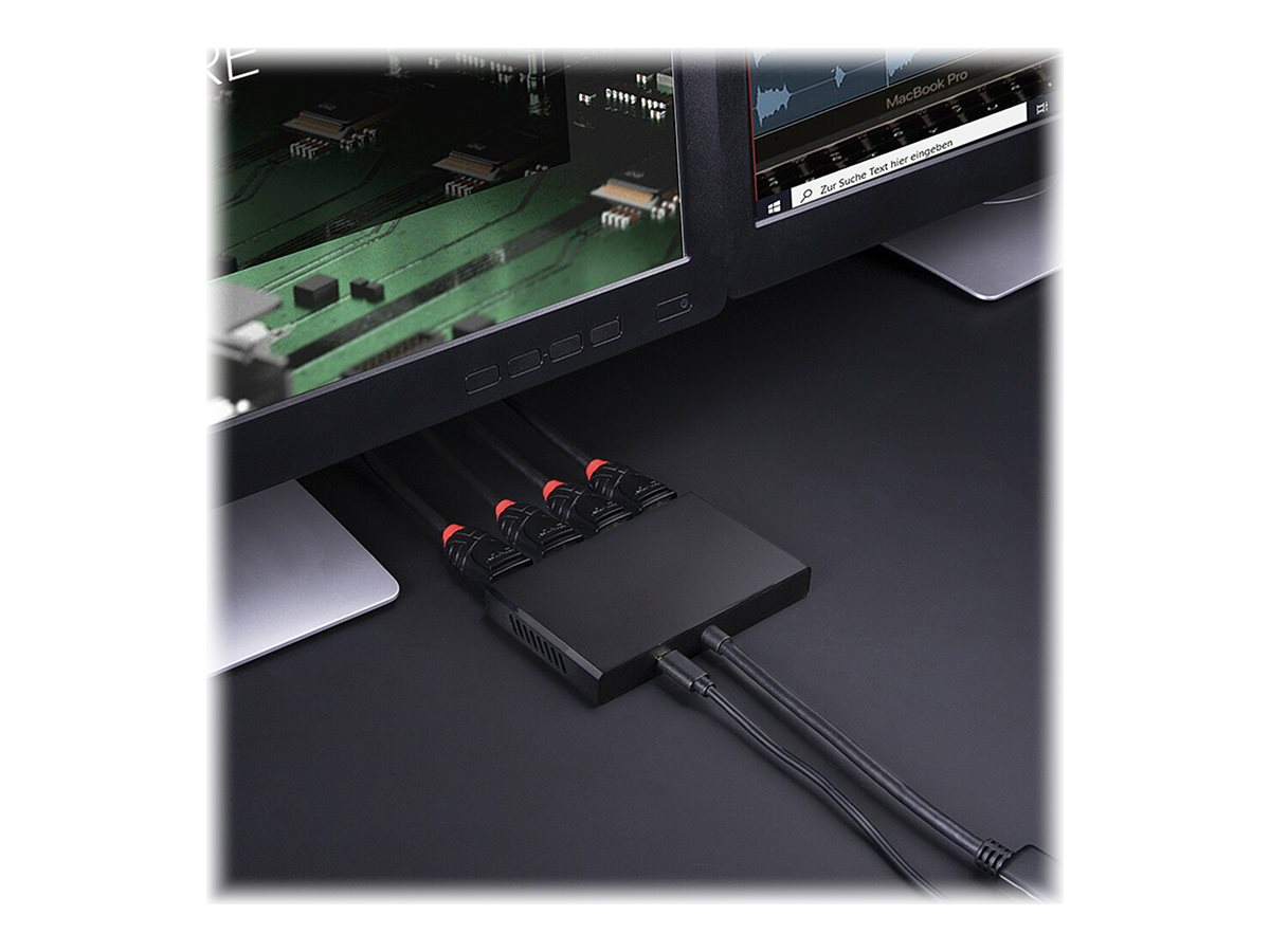 Lindy 38431 Schnittstellen-Hub DisplayPort Schwarz