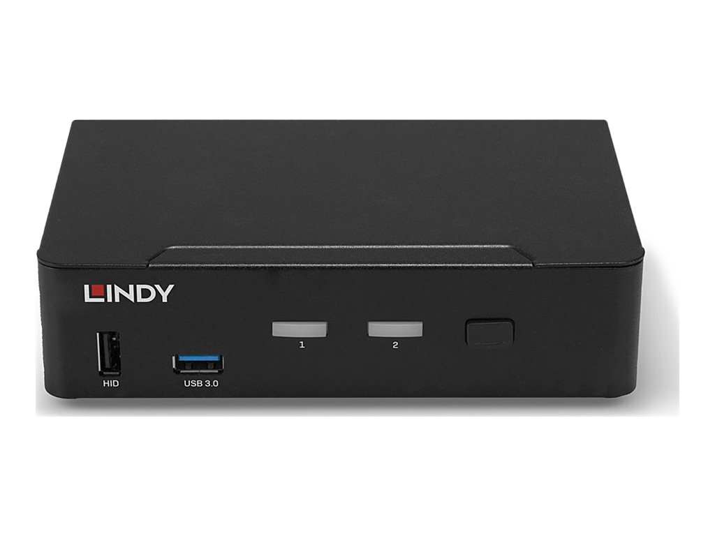 LINDY 2 Port DisplayPort 1.4 USB 3.0 KWM switch