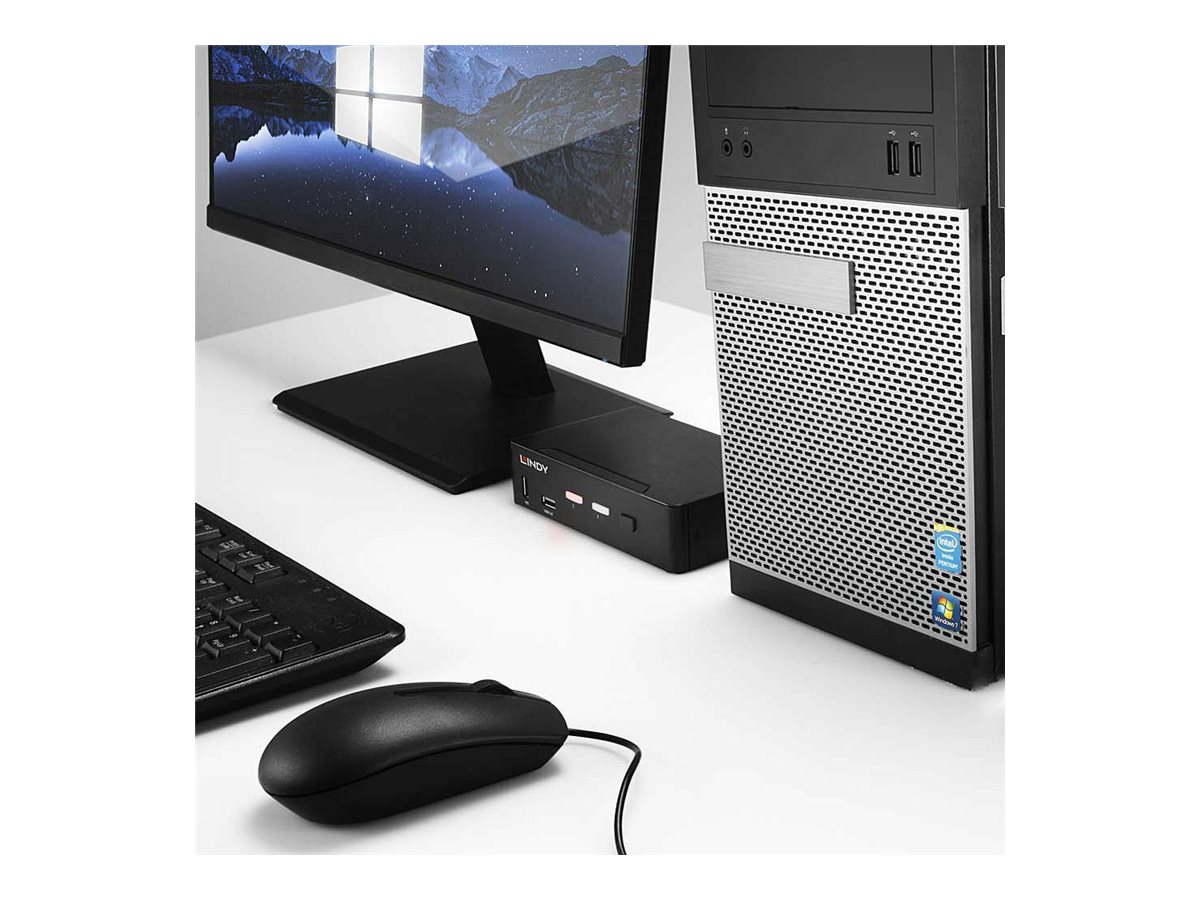 LINDY 2 Port DisplayPort 1.4 USB 3.0 KWM switch