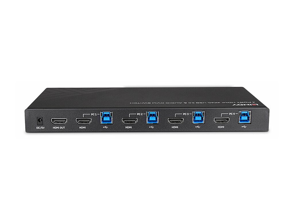 Lindy 39313 Tastatur/Video/Maus (KVM)-Switch Schwarz