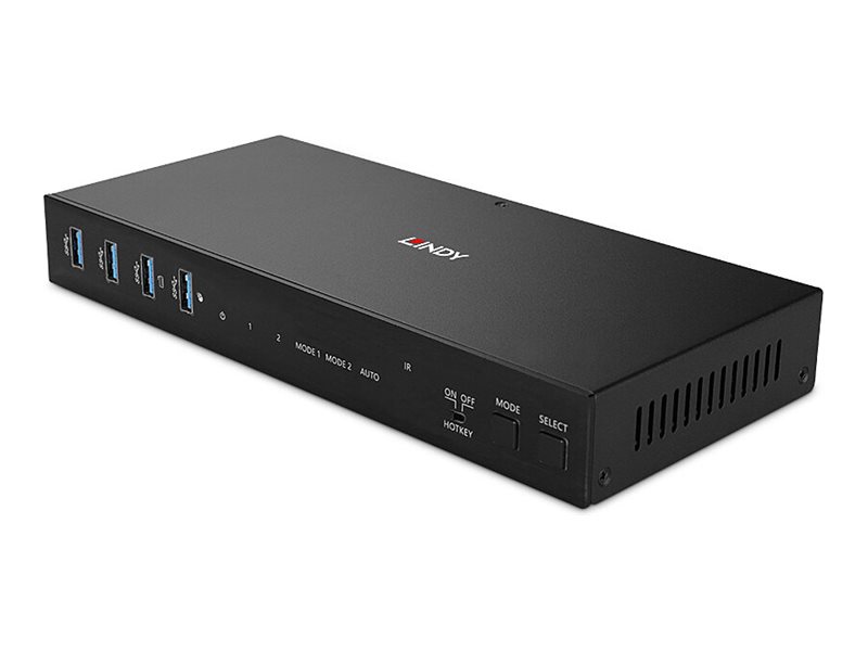 LINDY 2 Port Dual Head HDMI 4K60,USB3.0 KVM Switch