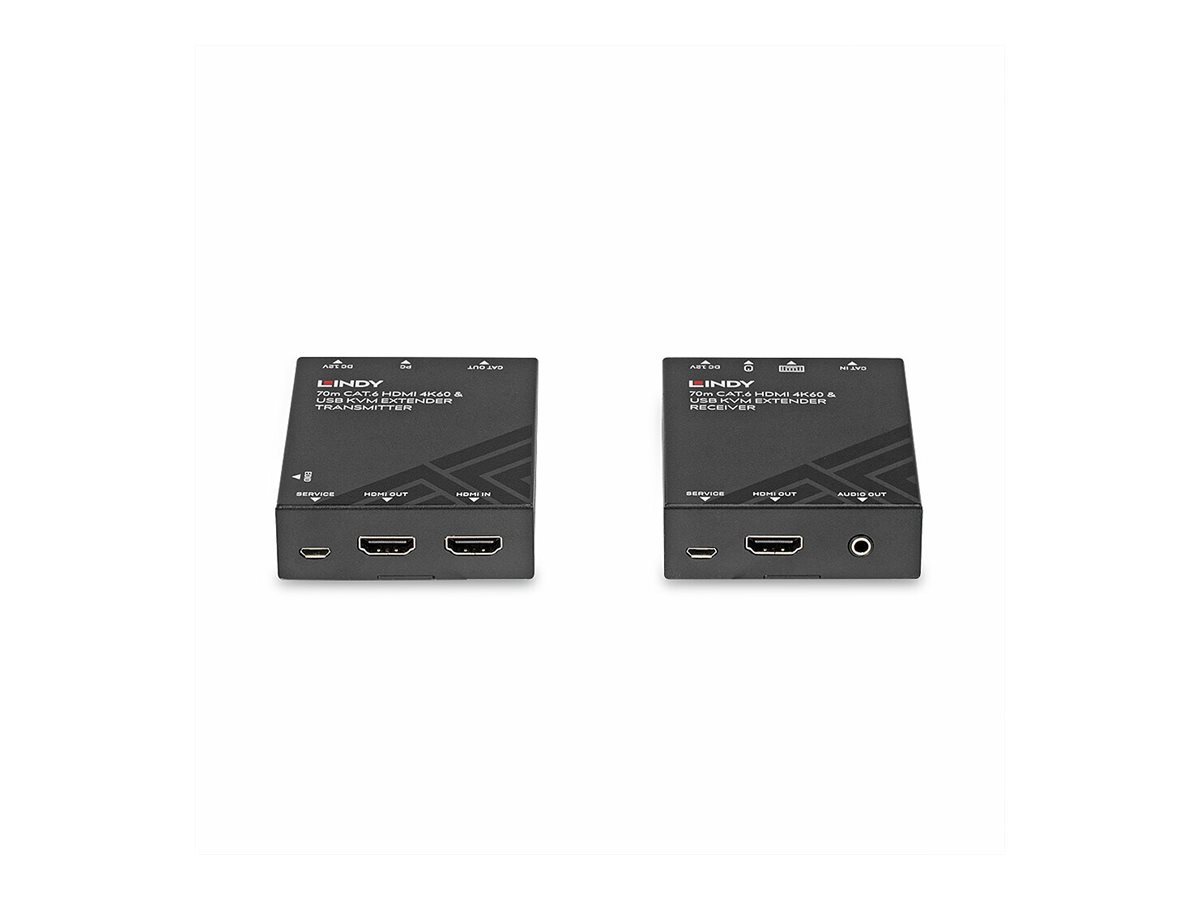LINDY 70m Cat.6 HDMI 4K60, USB & Audio KVM Extender