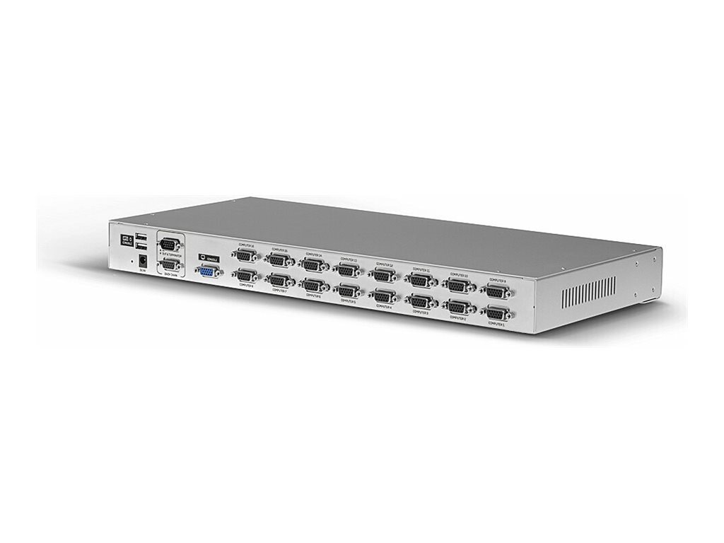 Lindy 39527 Tastatur/Video/Maus (KVM)-Switch Rack-Einbau Silber
