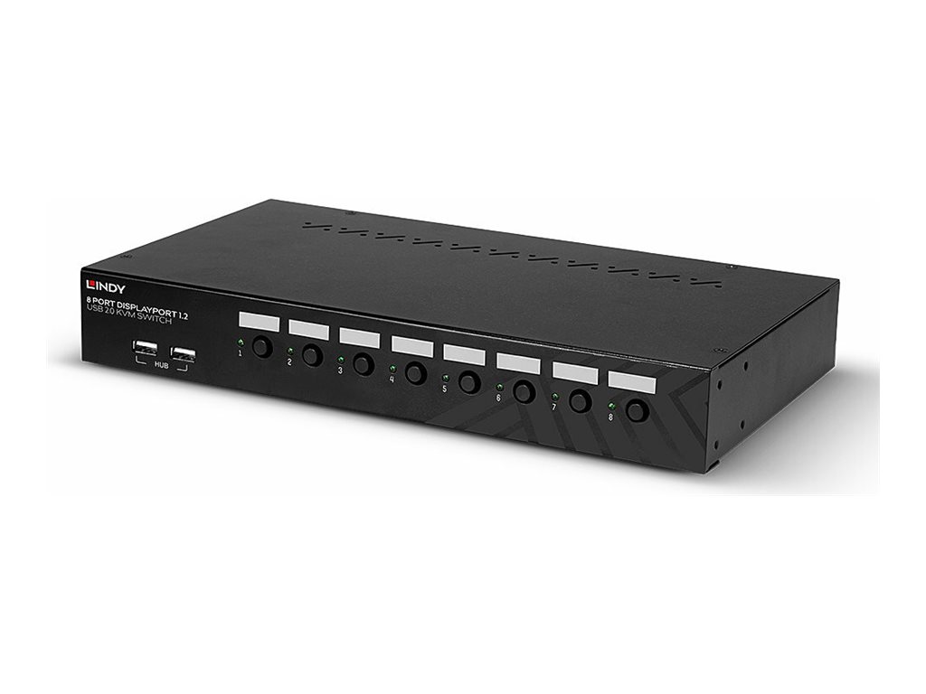 Lindy 39540 Tastatur/Video/Maus (KVM)-Switch Rack-Einbau Schwarz