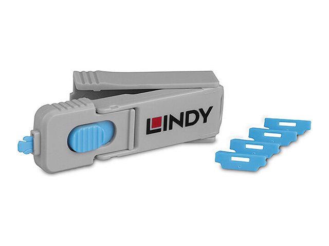 LINDY HDMI Port Schloss blau 4 Stück + 1 Schlüssel