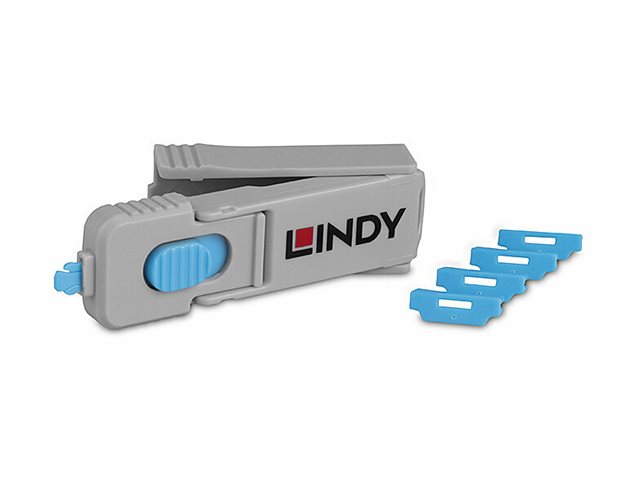 LINDY HDMI Port Schloss blau 4 Stück + 1 Schlüssel