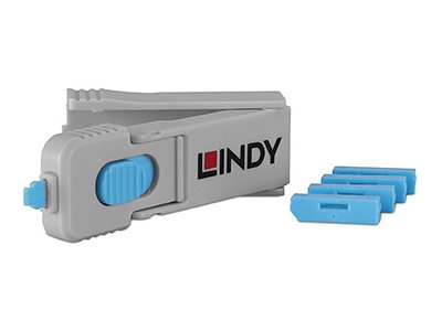 LINDY DisplayPort Port Schloss blau 4 Stück + 1 Schlüssel
