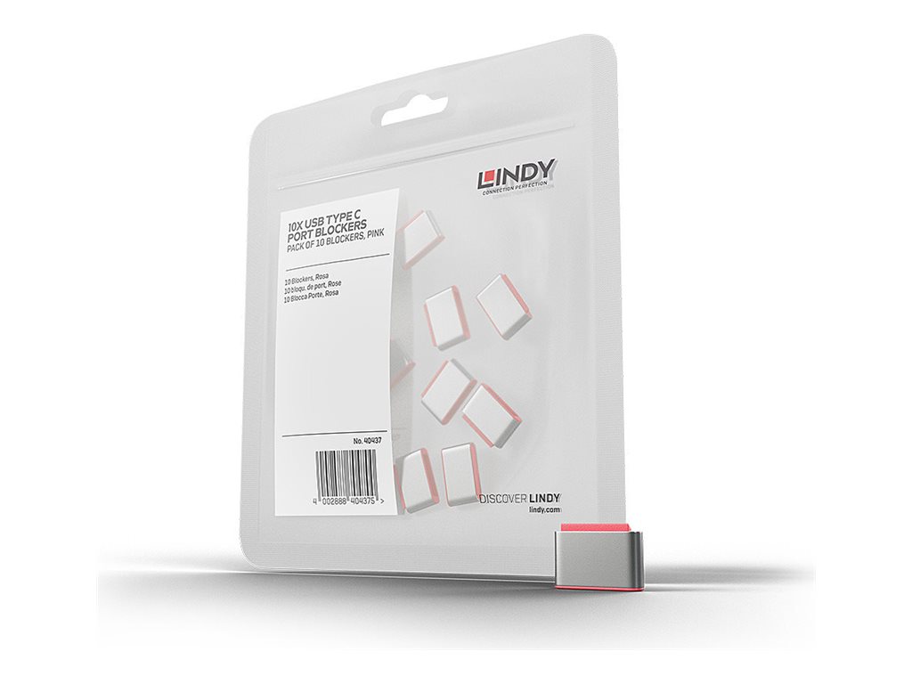 Lindy 40437 Schnittstellenblockierung USB Typ-C Pink 10 Stück(e)