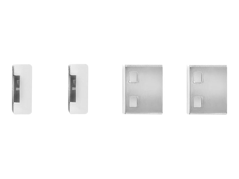 LINDY USB Typ A Portschlösser 4xWeiss mit Schlüssel