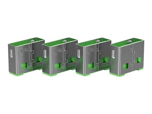 Lindy 40461 Schnittstellenblockierung USB Typ-A Grün Acrylnitril-Butadien-Styrol (ABS) 10 Stück(e)