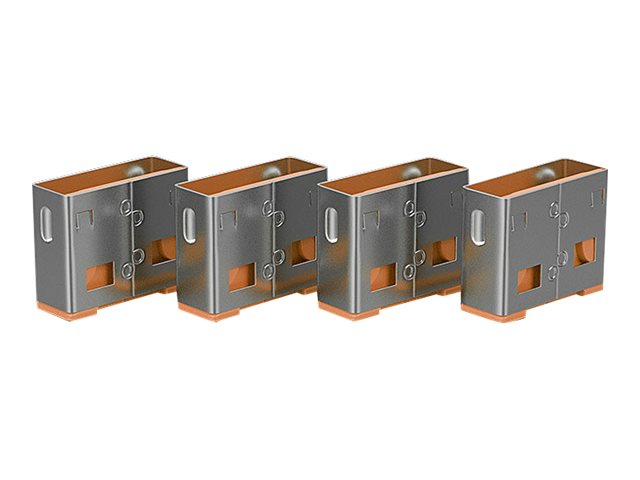Lindy 40463 Schnittstellenblockierung USB Typ-A Orange Acrylnitril-Butadien-Styrol (ABS) 10 Stück(e)