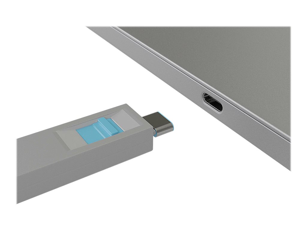Lindy 40465 Schnittstellenblockierung Schnittstellenblockierung + Schlüssel USB Typ-C Blau Acrylnitril-Butadien-Styrol (ABS) 1 Stück(e)