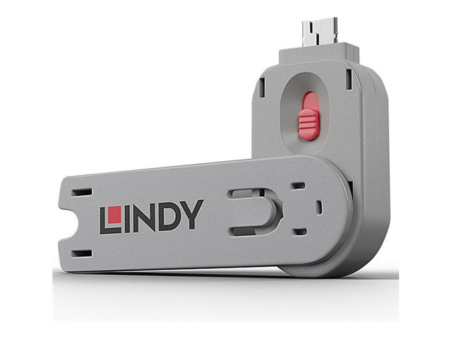 Lindy 40620 Schnittstellenblockierung Türblockierschlüssel USB Typ-A Pink Acrylnitril-Butadien-Styrol (ABS) 1 Stück(e)