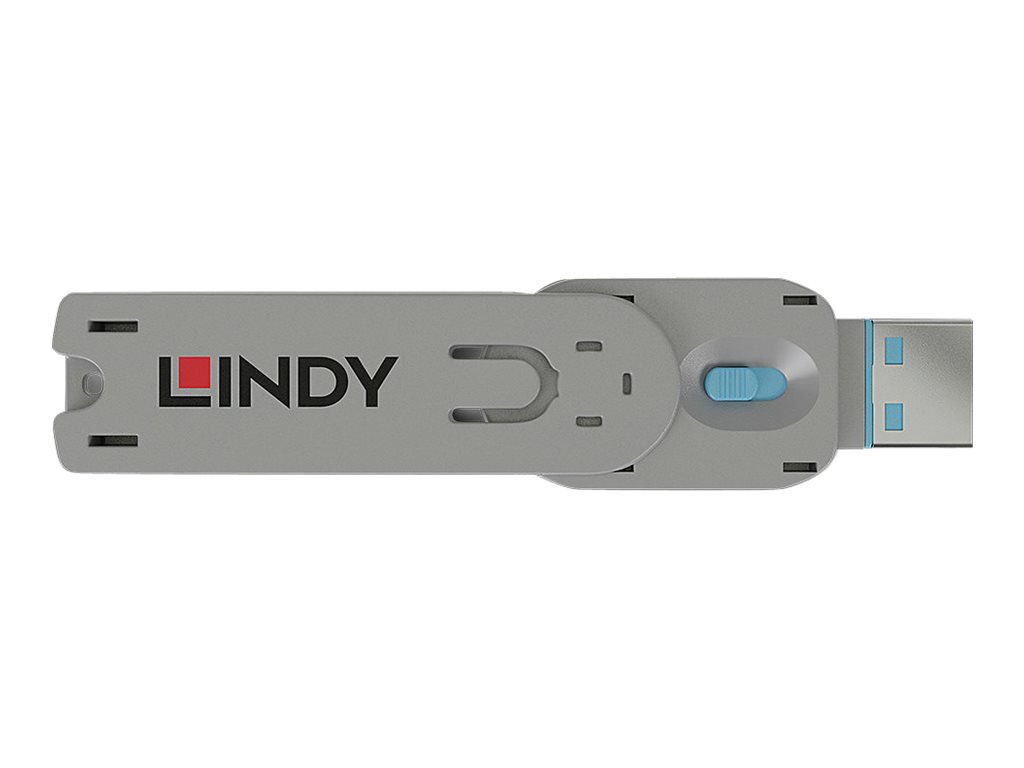LINDY Schlüssel für USB Typ A Port Schloss blau
