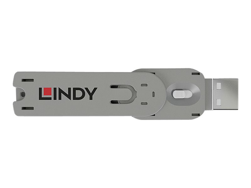 Lindy 40624 Schnittstellenblockierung Türblockierschlüssel USB Typ-A Weiß Acrylnitril-Butadien-Styrol (ABS) 1 Stück(e)