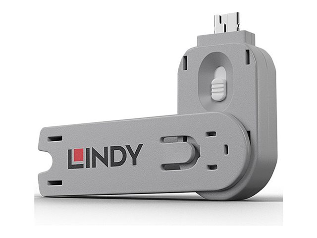 Lindy 40624 Schnittstellenblockierung Türblockierschlüssel USB Typ-A Weiß Acrylnitril-Butadien-Styrol (ABS) 1 Stück(e)