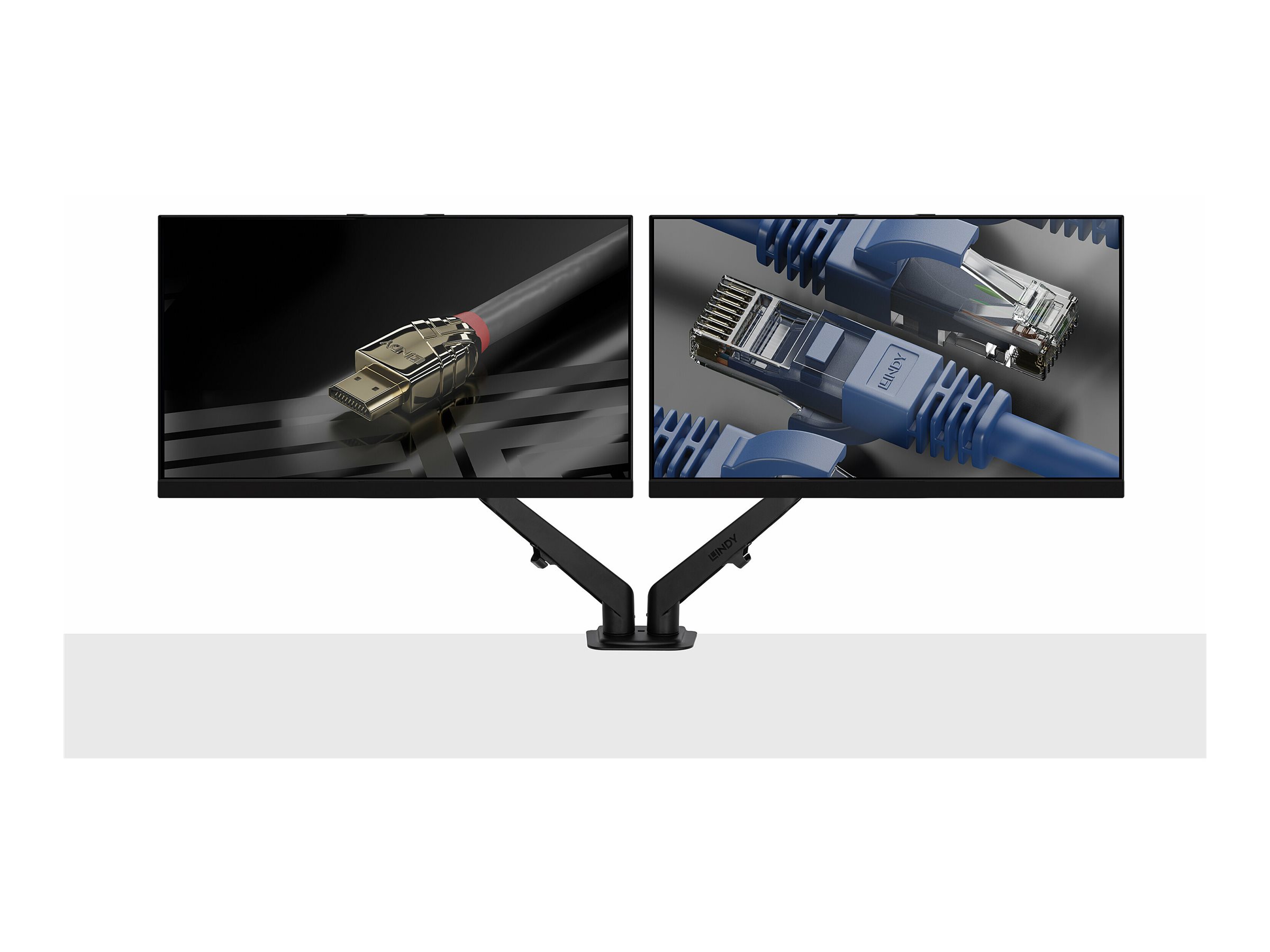 LINDY Dual Mount Desktop Gasfederarm