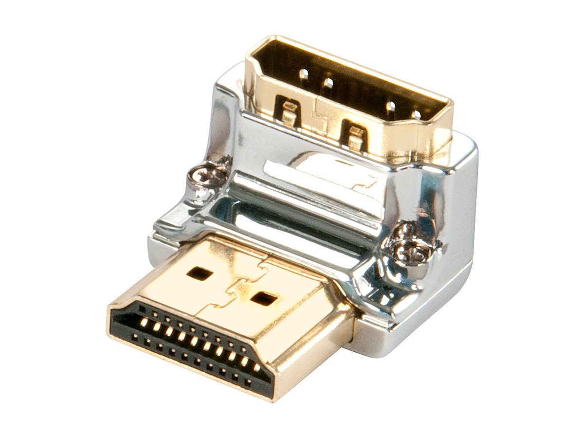 LINDY Adapter HDMI CROMO 90 Grad M/F Runter