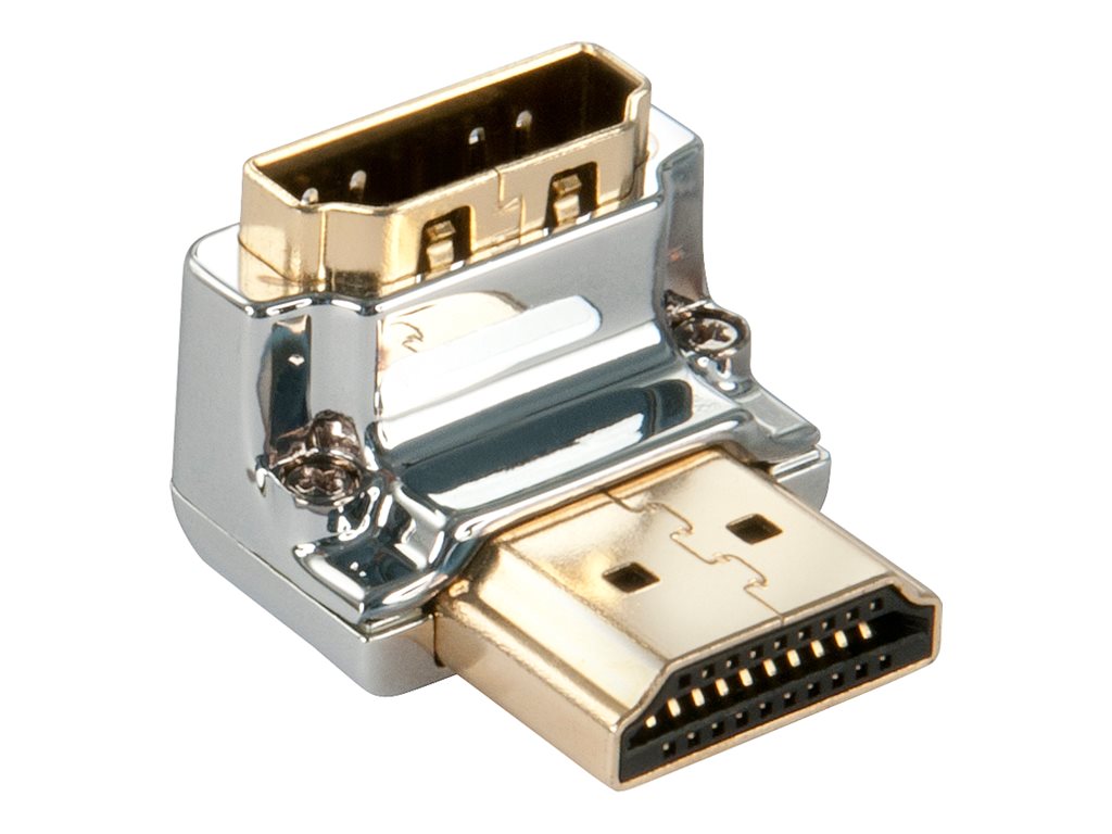 LINDY Adapter HDMI CROMO 90 Grad M/F Runter