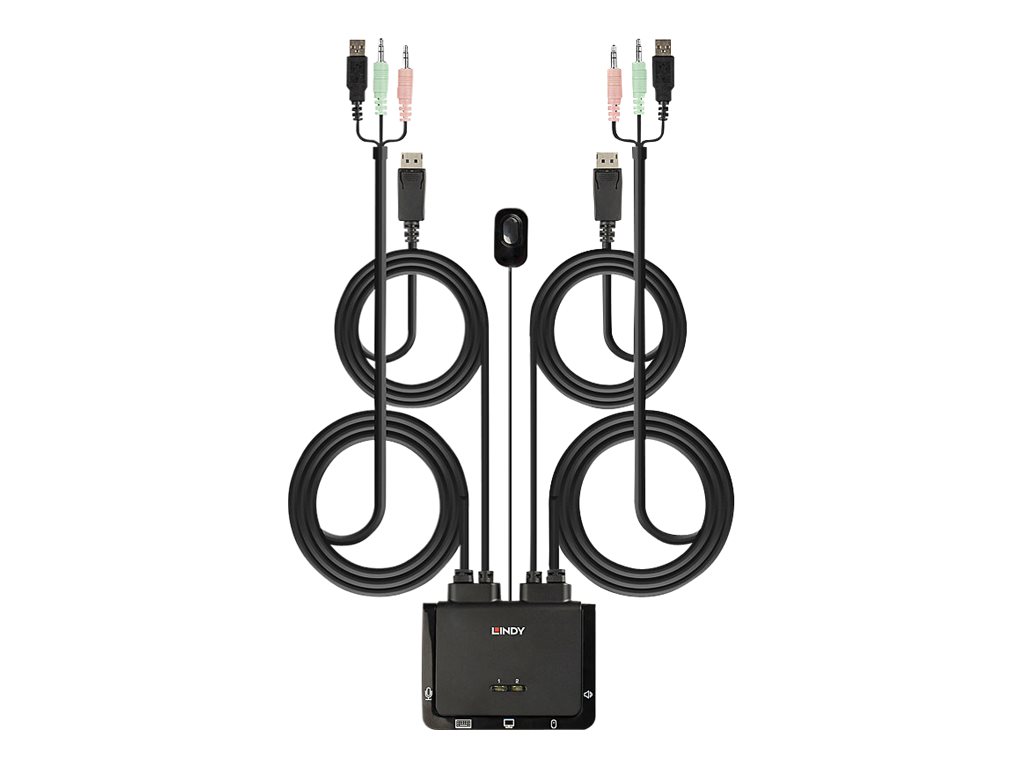 Lindy 42344 Tastatur/Video/Maus (KVM)-Switch Rack-Einbau Schwarz