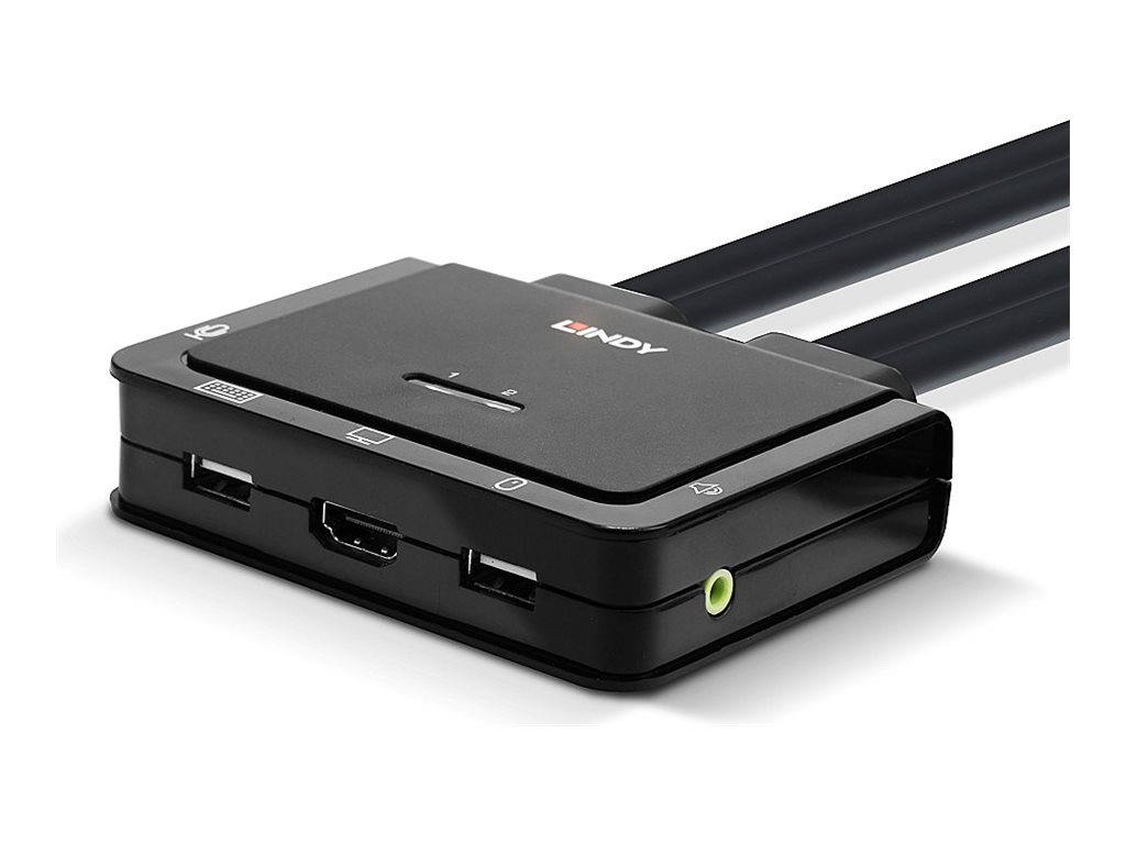 LINDY 2 Port HDMI 18G USB KVM Switch