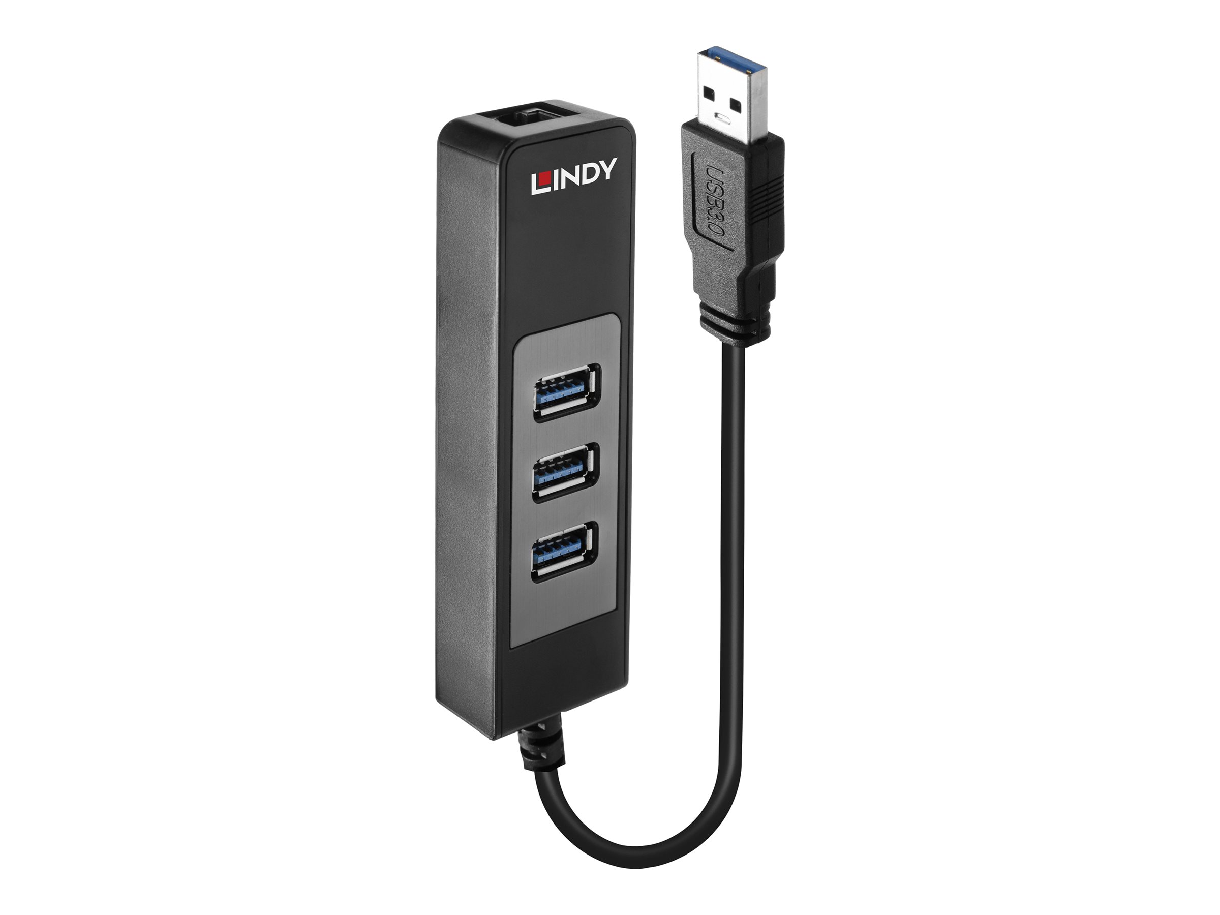 Lindy 43176 Schnittstellen-Hub USB 3.2 Gen 1 (3.1 Gen 1) Type-A 5000 Mbit/s Schwarz