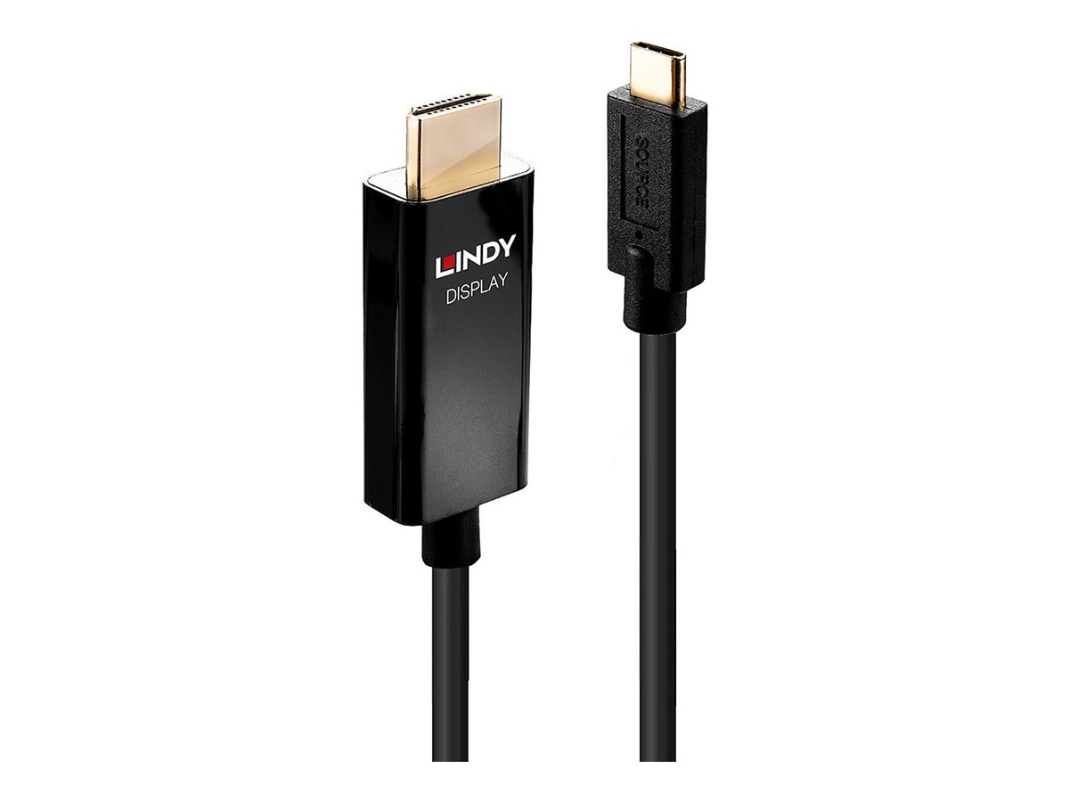 Lindy 43291 Videokabel-Adapter 1 m USB Typ-C HDMI Typ A (Standard) Schwarz