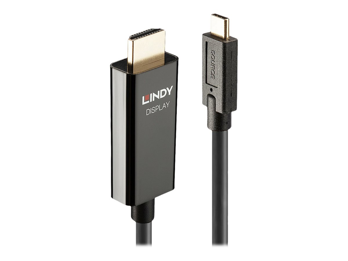 Lindy 43317 Videokabel-Adapter 10 m USB Typ-C HDMI Typ A (Standard) Schwarz