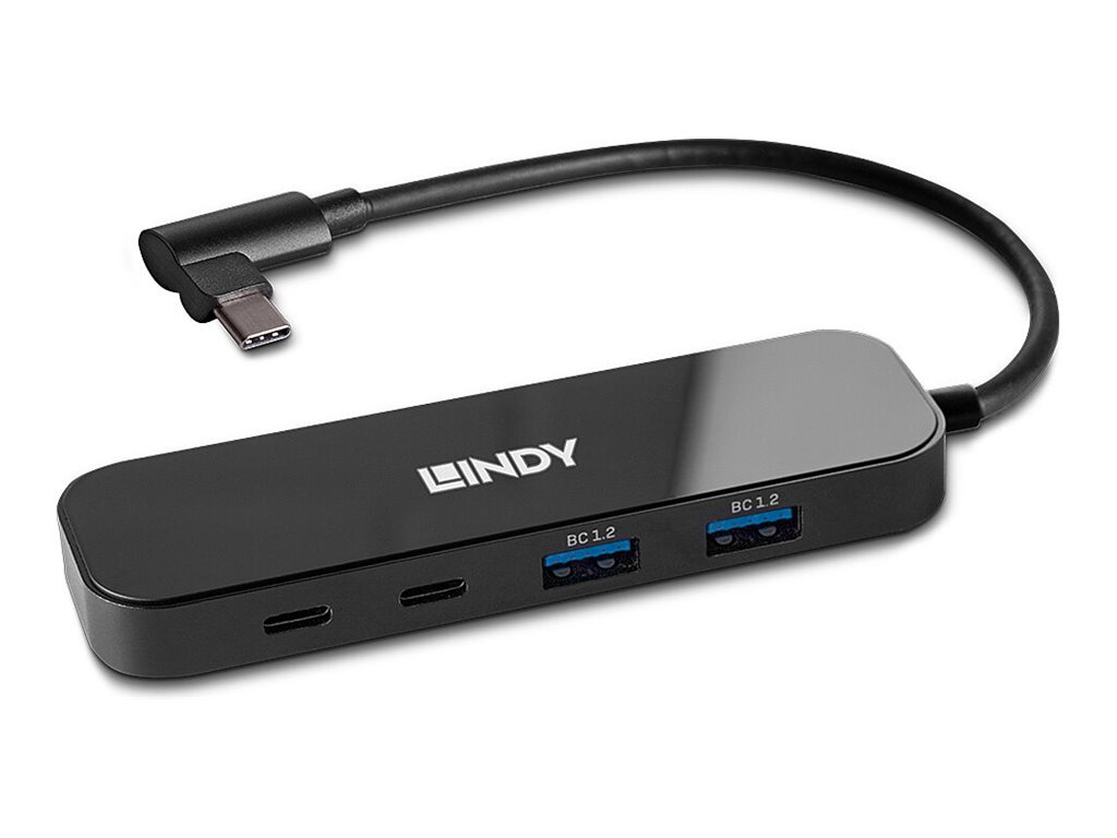 Lindy 43334 Schnittstellen-Hub USB 3.2 Gen 2 (3.1 Gen 2) Type-C 10000 Mbit/s Schwarz