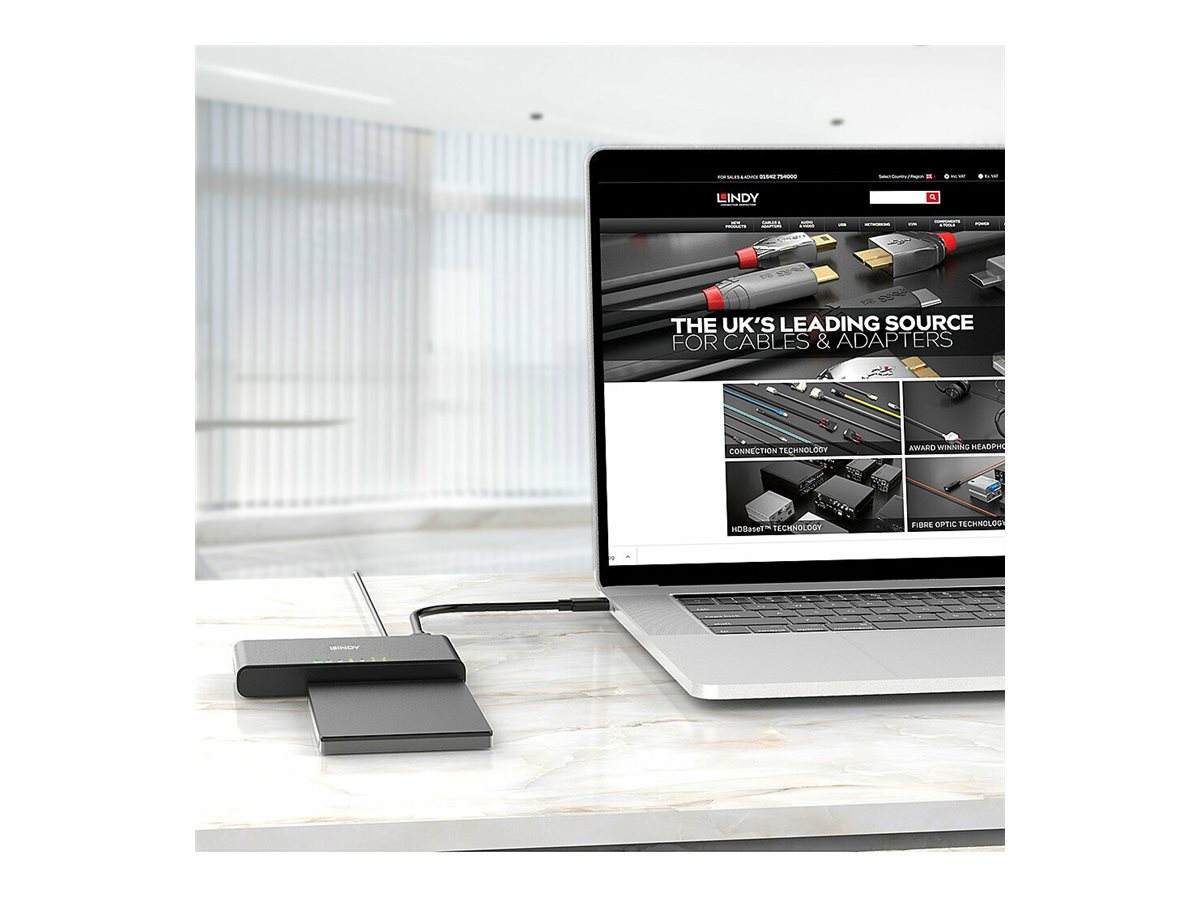 Lindy 43359 Speicherlaufwerk-Docking-Station USB 3.2 Gen 2 (3.1 Gen 2) Type-C Schwarz