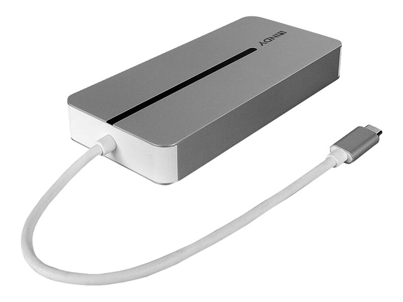 LINDY DST-Mx Duo, USB C 4K Mini Laptop/Macbook Dockingstatio