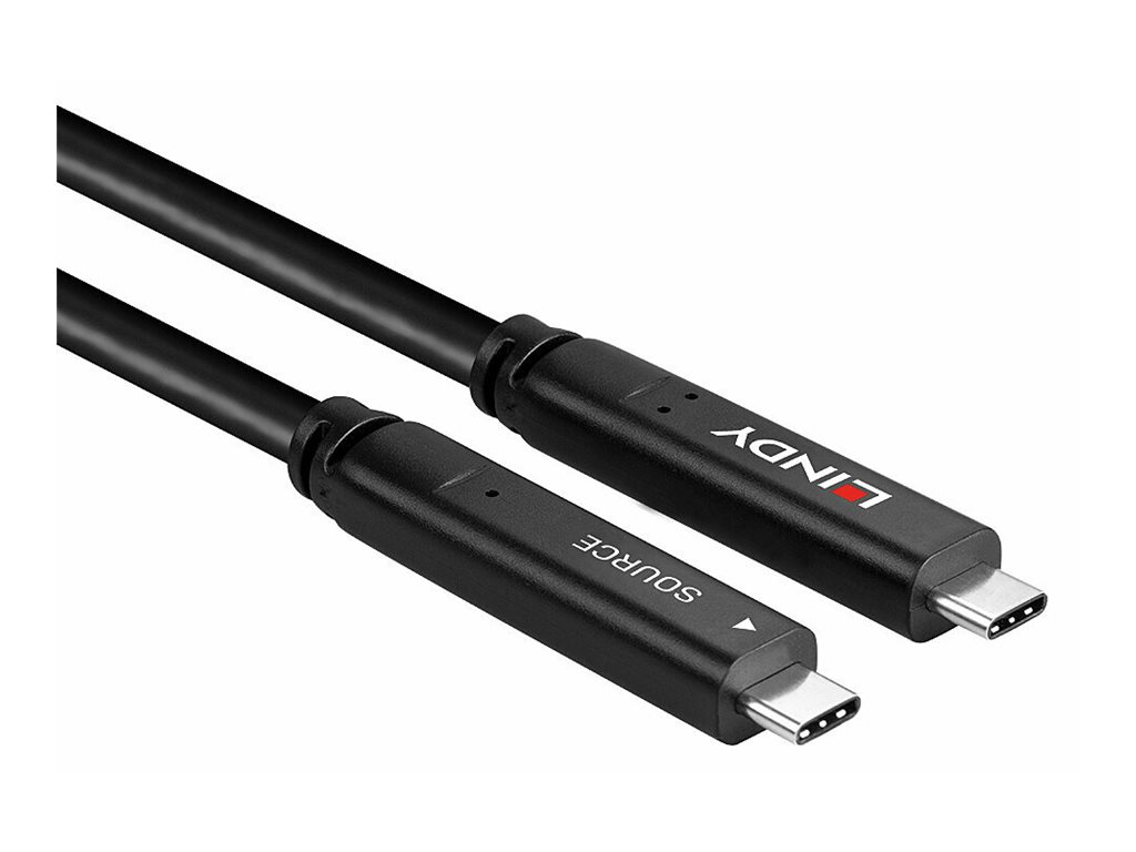 LINDY 15m USB 3.2 Gen 2 & DP 1.4 Typ C Hybridkabel