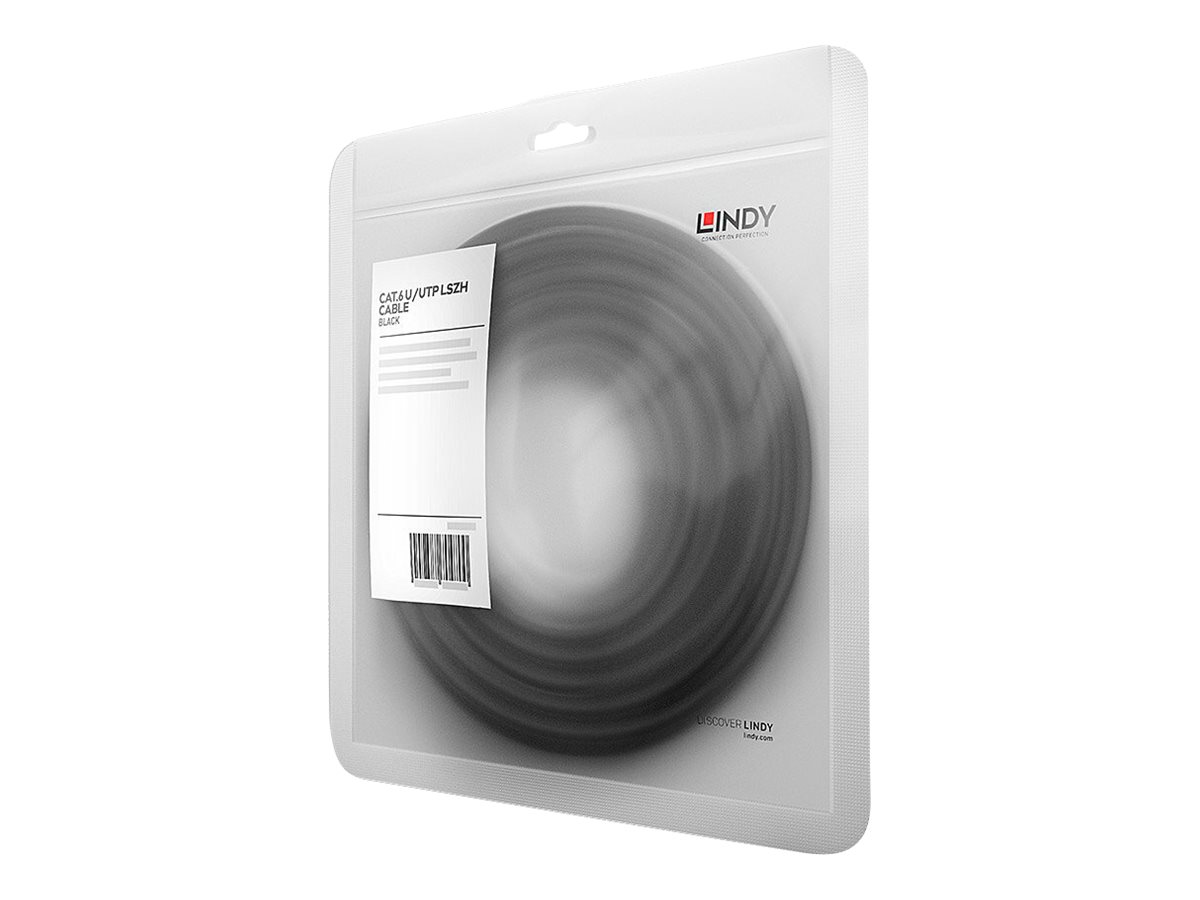 LINDY Patchkabel Cat6 UTP Premium schwarz 1.00m