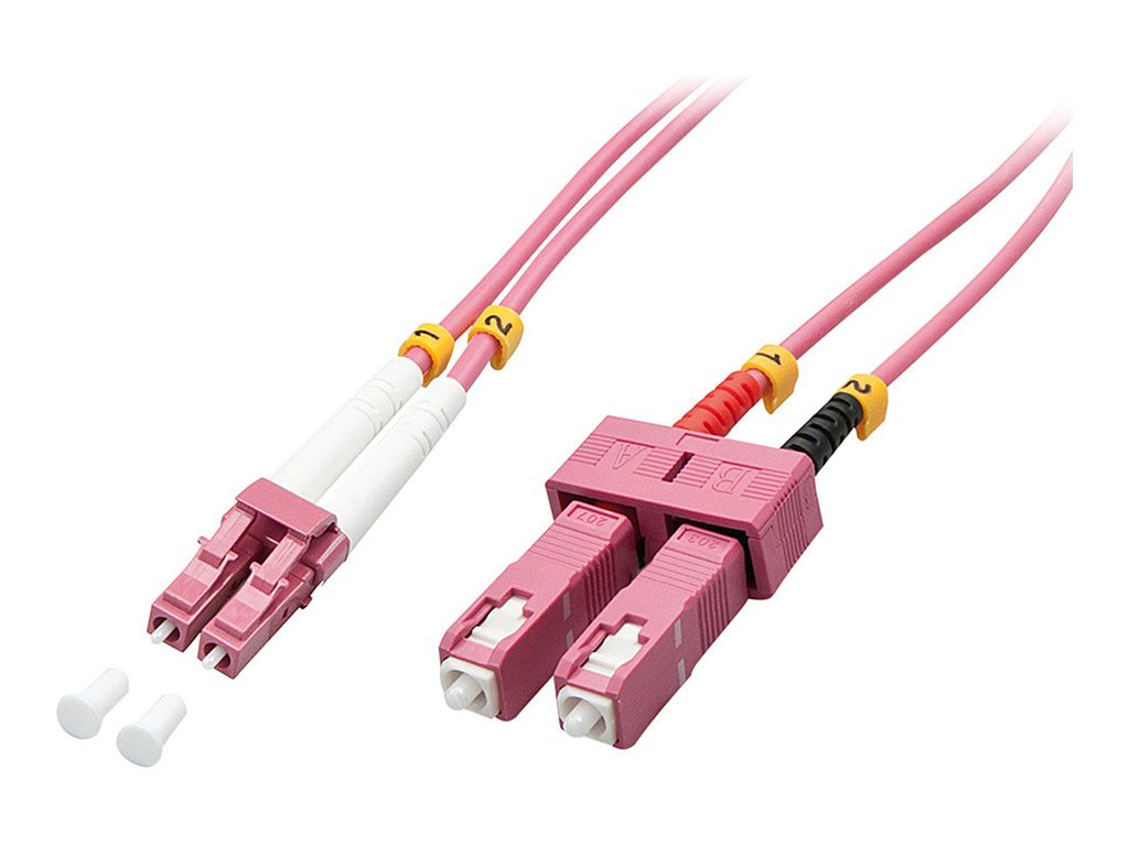Lindy 46360 InfiniBand/Glasfaserkabel 1 m LC SC Pink