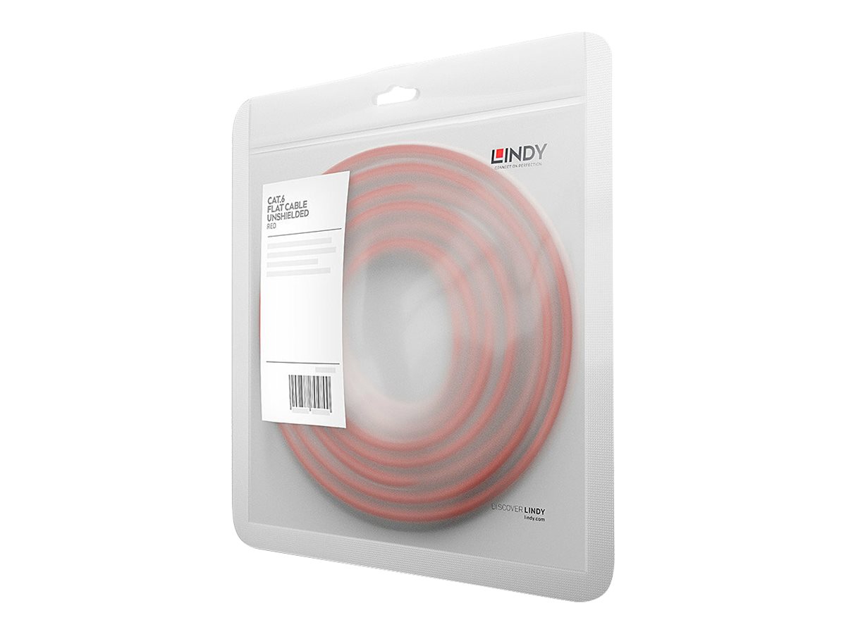 Lindy 47511 Netzwerkkabel Rot 1 m Cat6