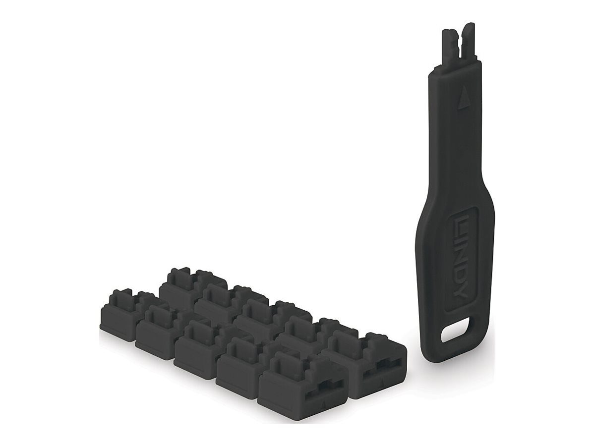 LINDY RJ45 Port Schlösser SCHWARZ 10 St